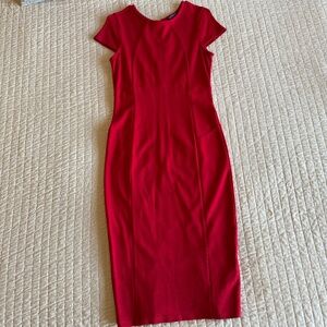 Felicity and Coco MIDI Pencil Dress Red : Size Medium Short Sleeve